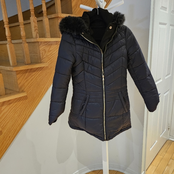 Womens black reversible coat - Picture 2 of 3